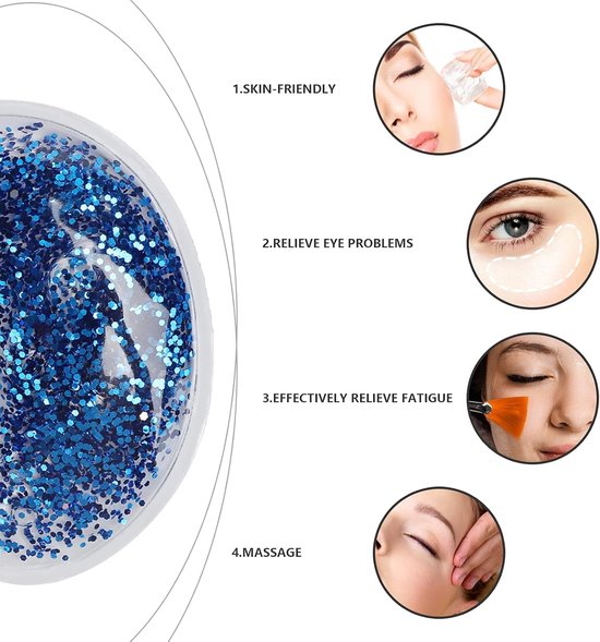 Gel Kompres - Oogmasker Therapi - Pijn Verlichten - Herbruikbaar Warm Koud - 38 gram - Blauw — afbeelding 5