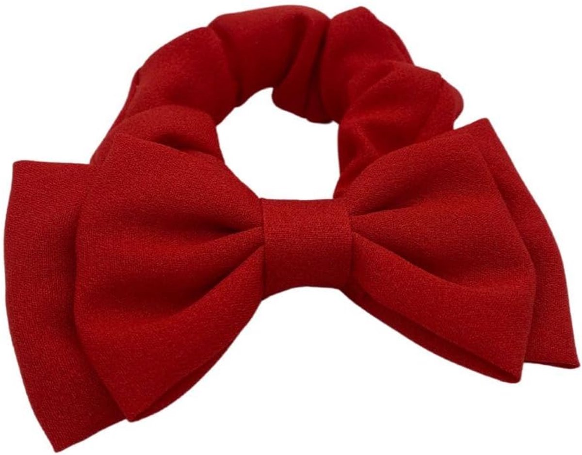 Haarstrik - Haarelastiek - Stijl Variëren - Draagbaar Voor Alle Leeftijden - 9 x 6 cm - Rood