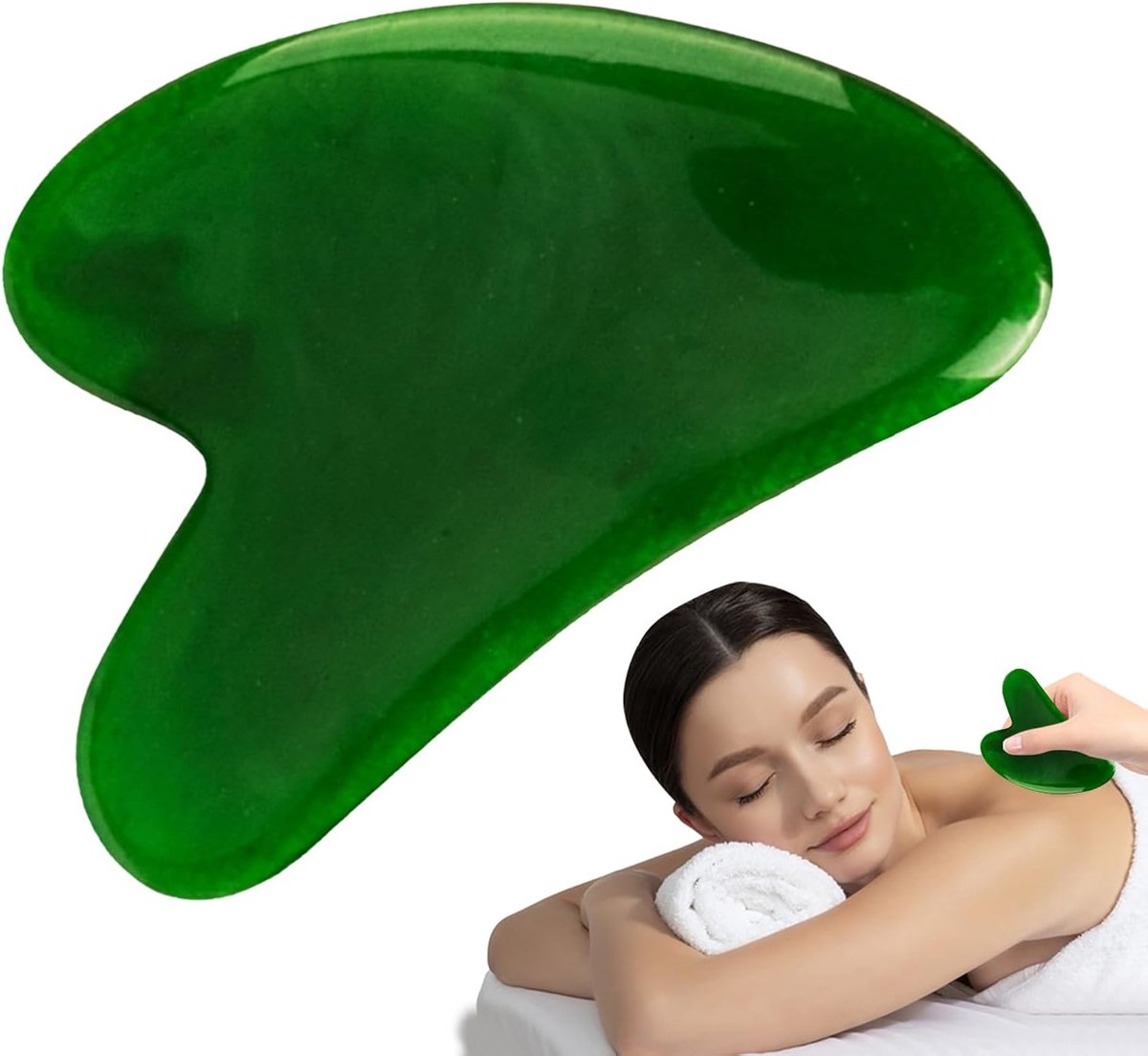 Massage Gereedschap - Spierschraper Hol - Spierontspanning Verlichten - Veerkrachtige Hars - 8 x 6 x 3 cm - Groen