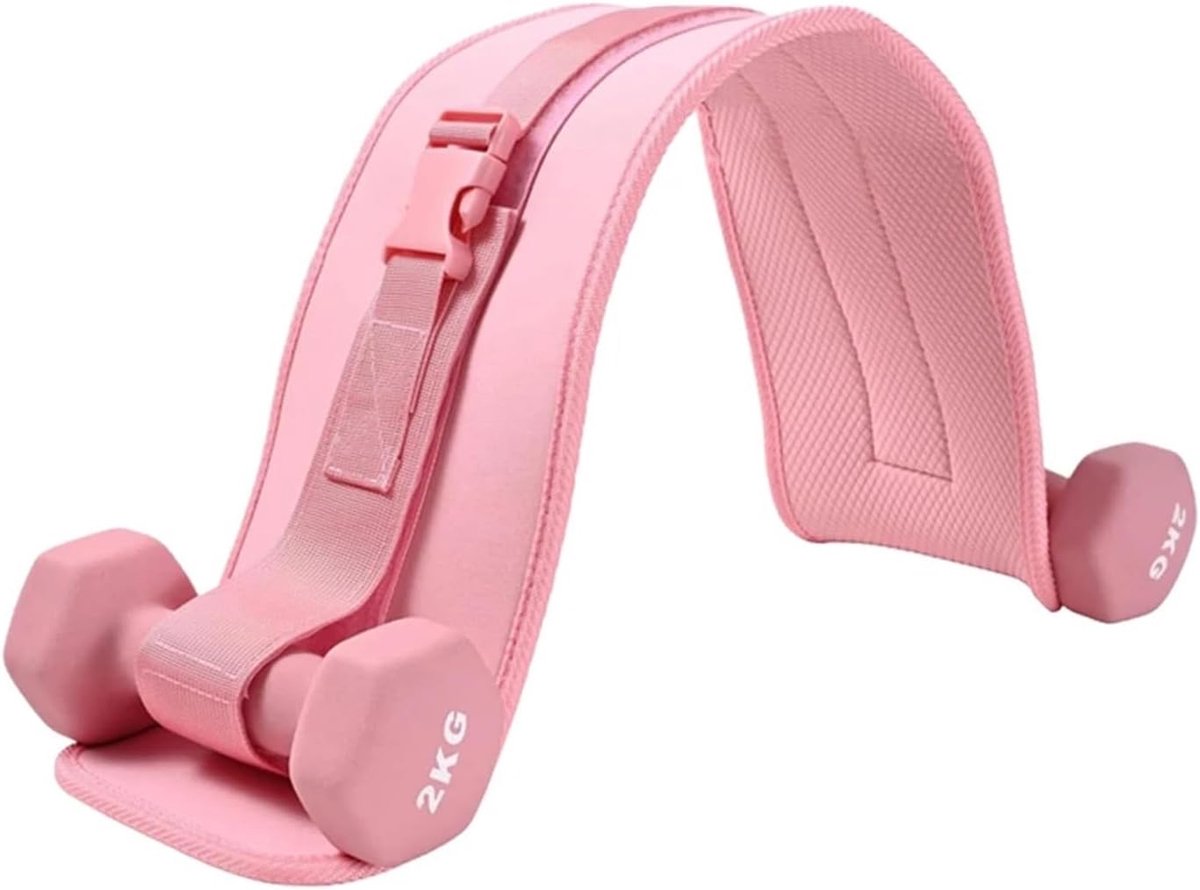 Heupstoot Riem - Fitness Band - Kracht Training - Pluche Vulling - One Size - Roze