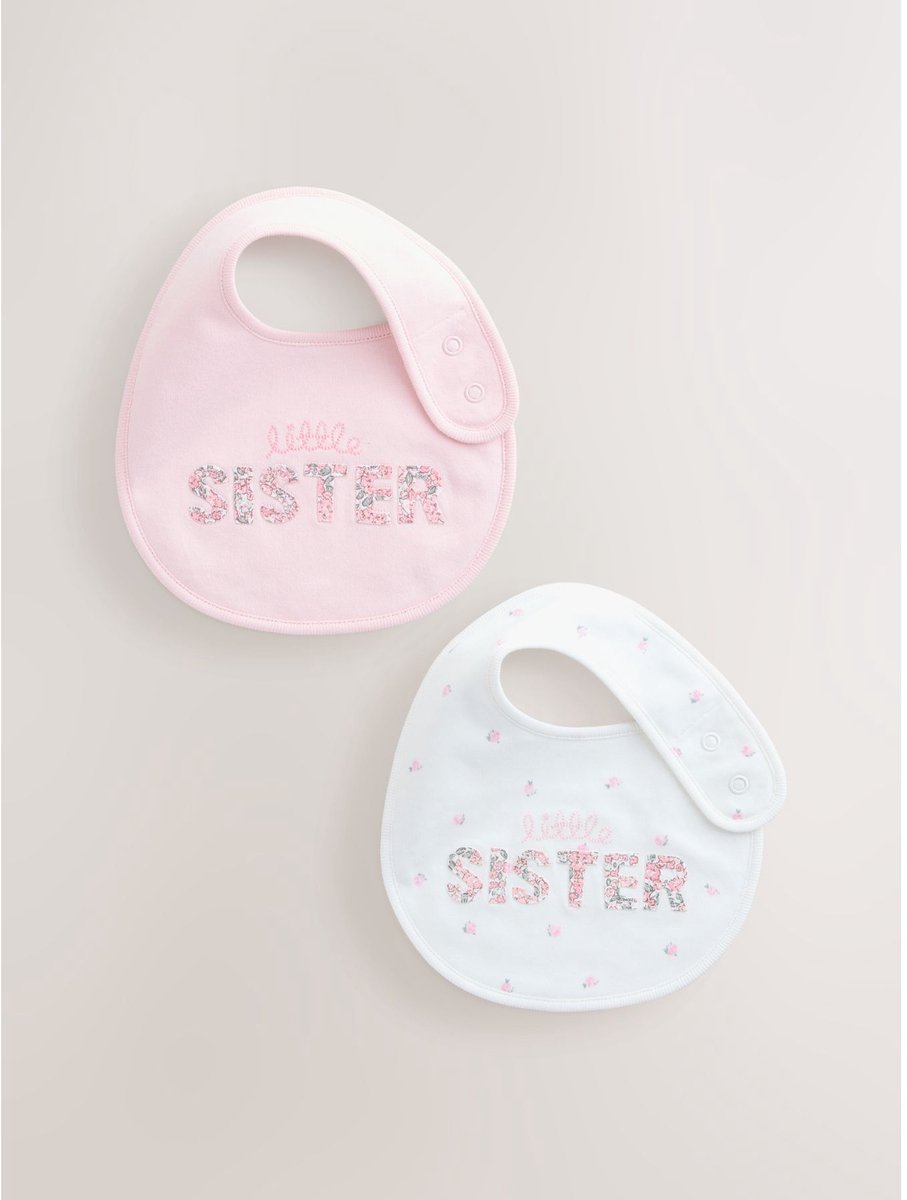 Next - Meisjes - Set van 2 babyslabbetjes - Roze