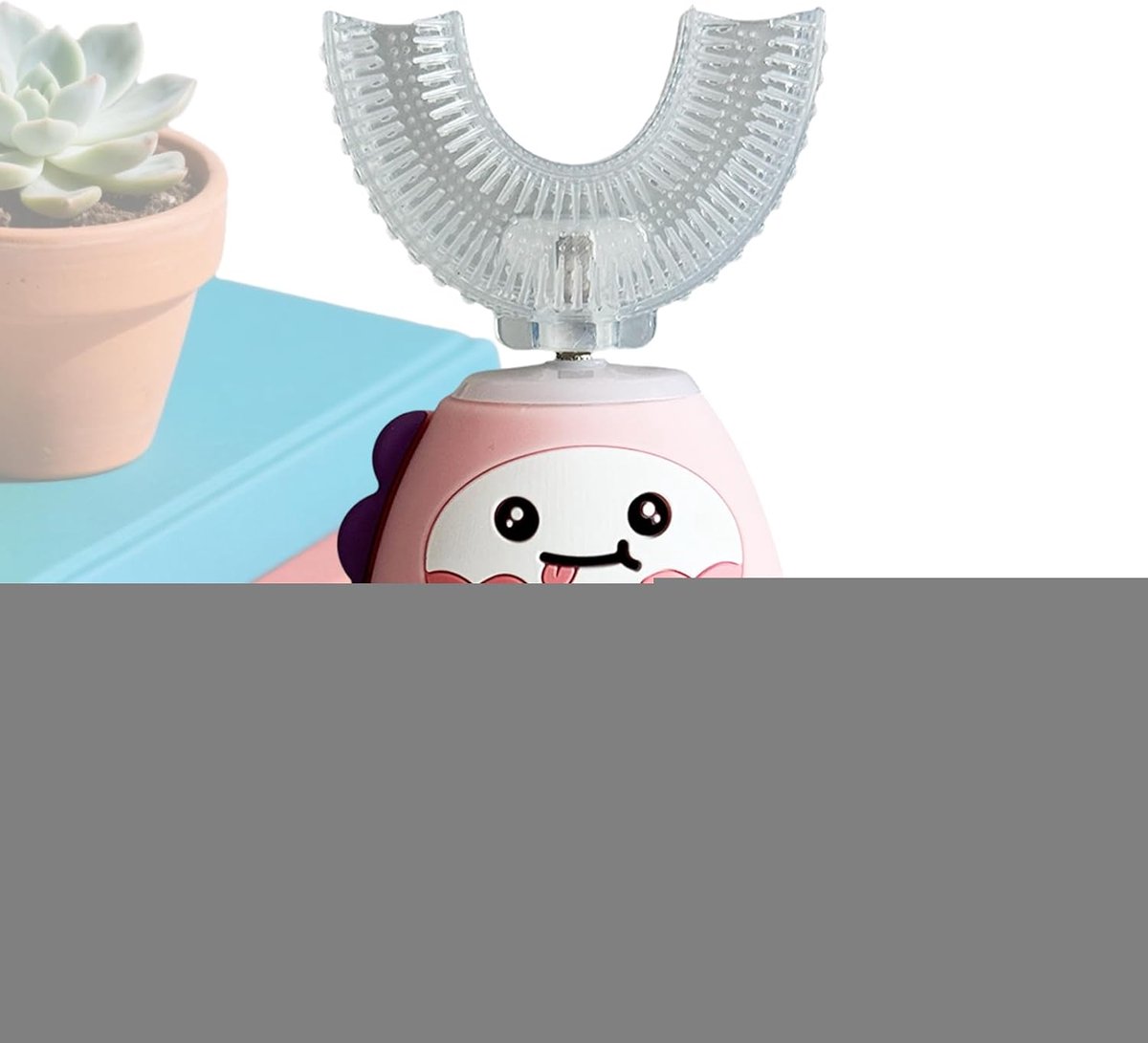 U-vormige tandenborstel - Elektrische kinderborstel - Volledige mond reiniging - Ingebouwde timer - 10 cm lang