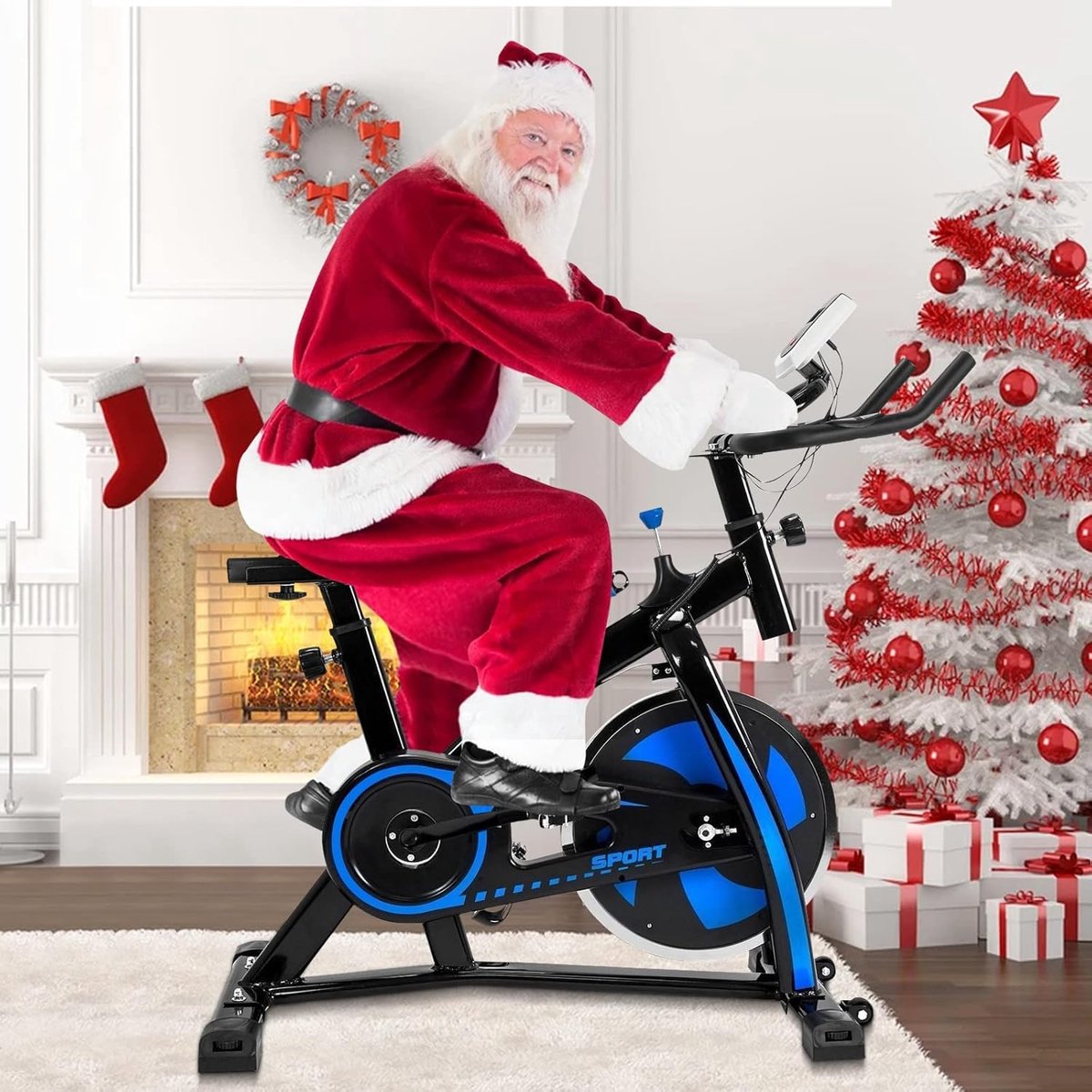 Fiets Hometrainer - Indoor Fietsen - Thuis Sporten - Draagbaar Ontwerp - Eén Maat - Blauw