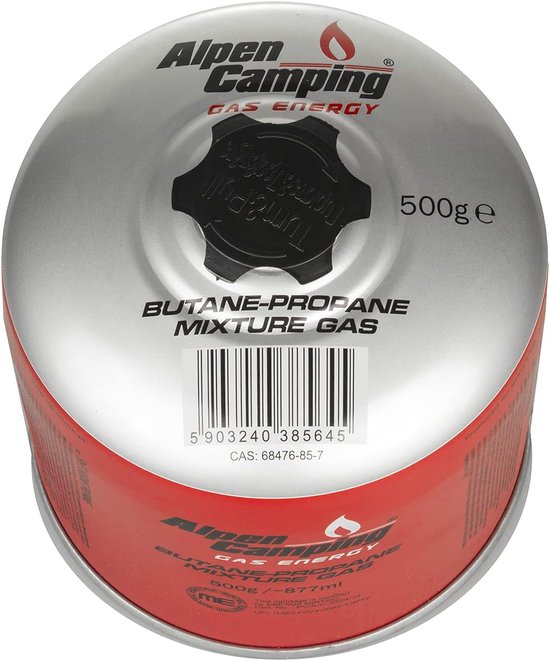 Gas Cartridge Set - Brandstof Bussen - Kamperen Koken - Veilige Ontluchting - 4 x 880 ml - Rood — afbeelding 5