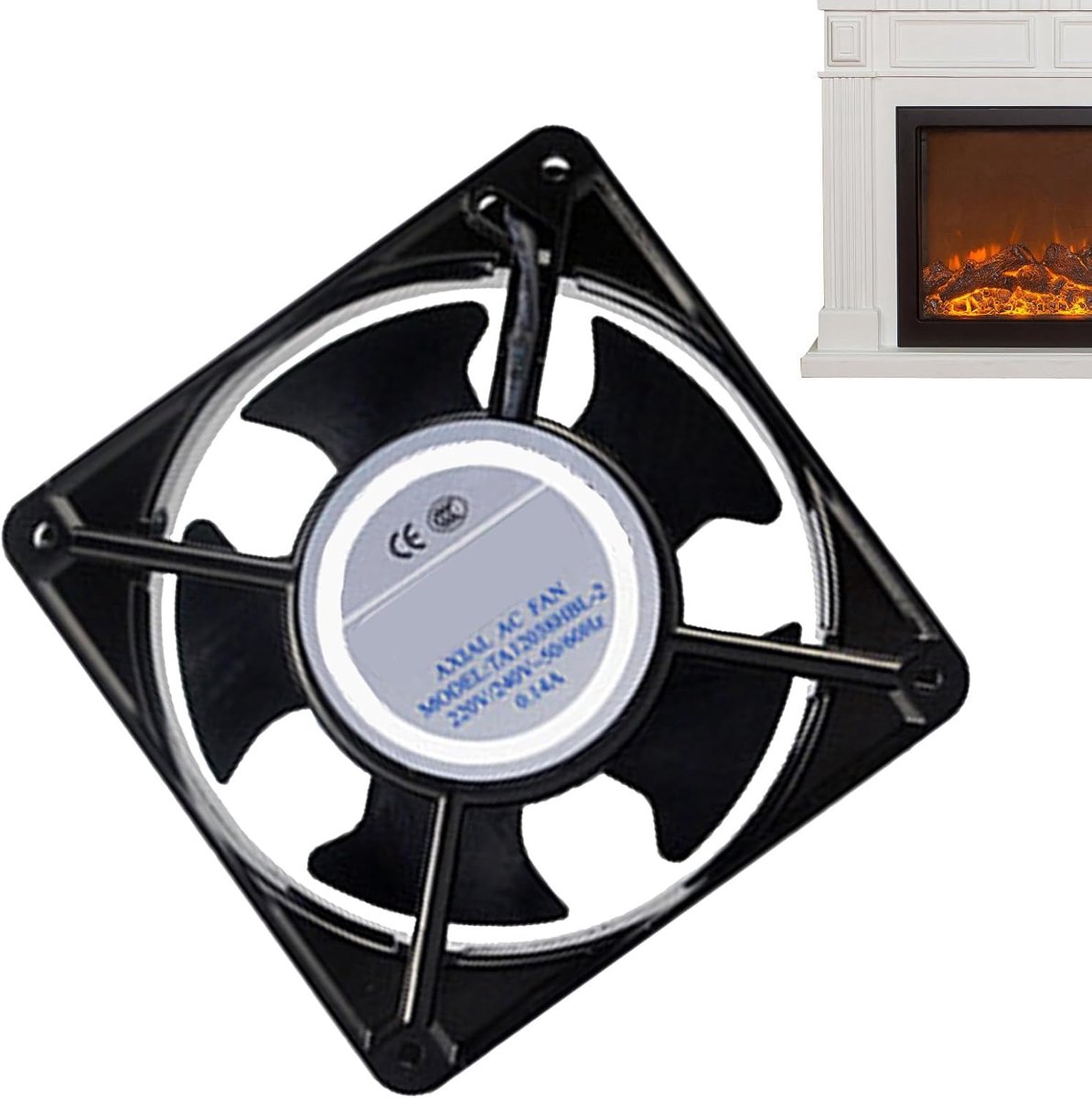 Haard Ventilator - Houtkachel Ventilator - Warmte Verdeling - Zonder Elektriciteit - 12x12 cm