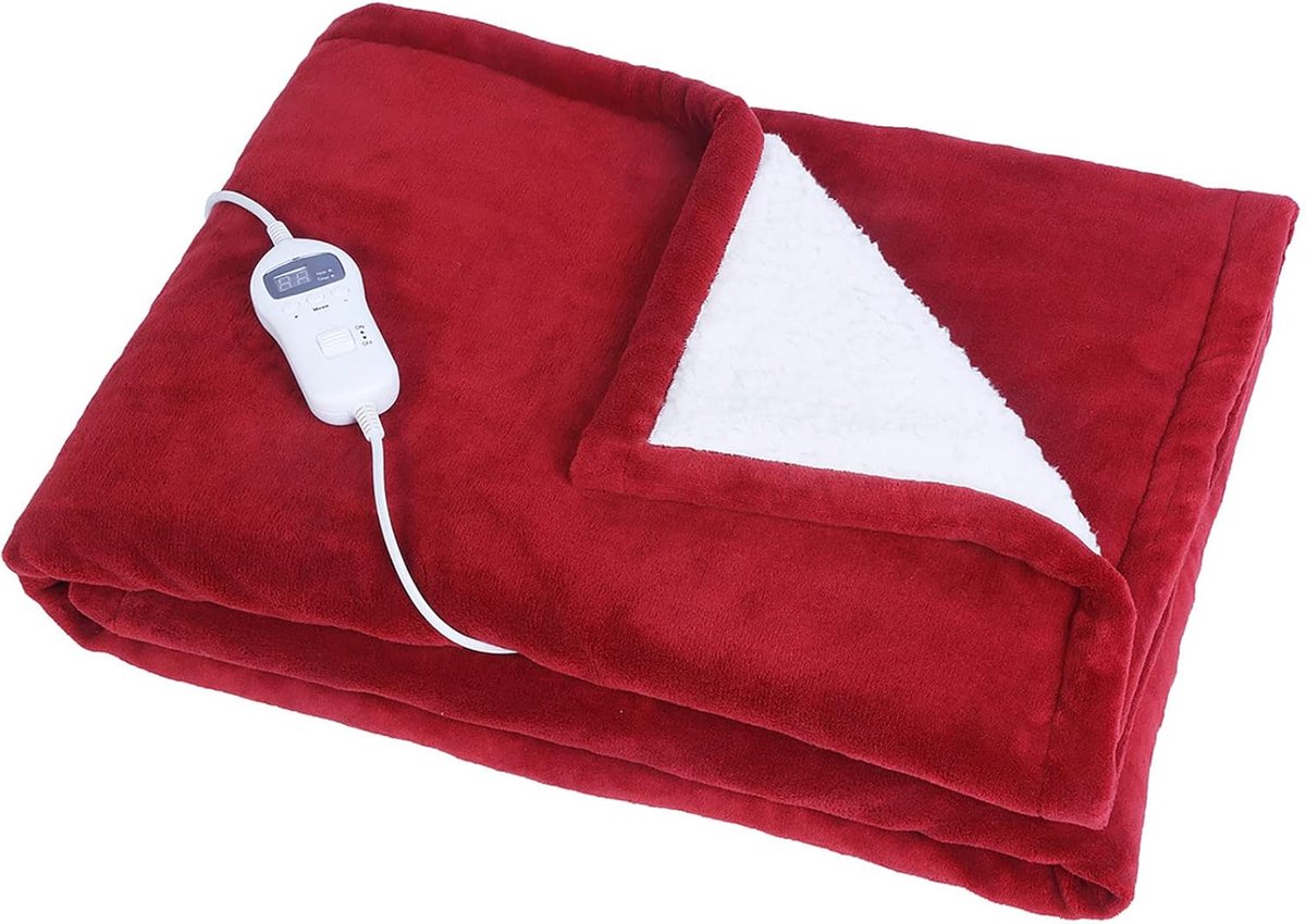 Verwarmde Deken - Fleece Plaid - Comfort & Warmte - Snel Verwarmend 10 standen - 150 x 130 cm - Grijs