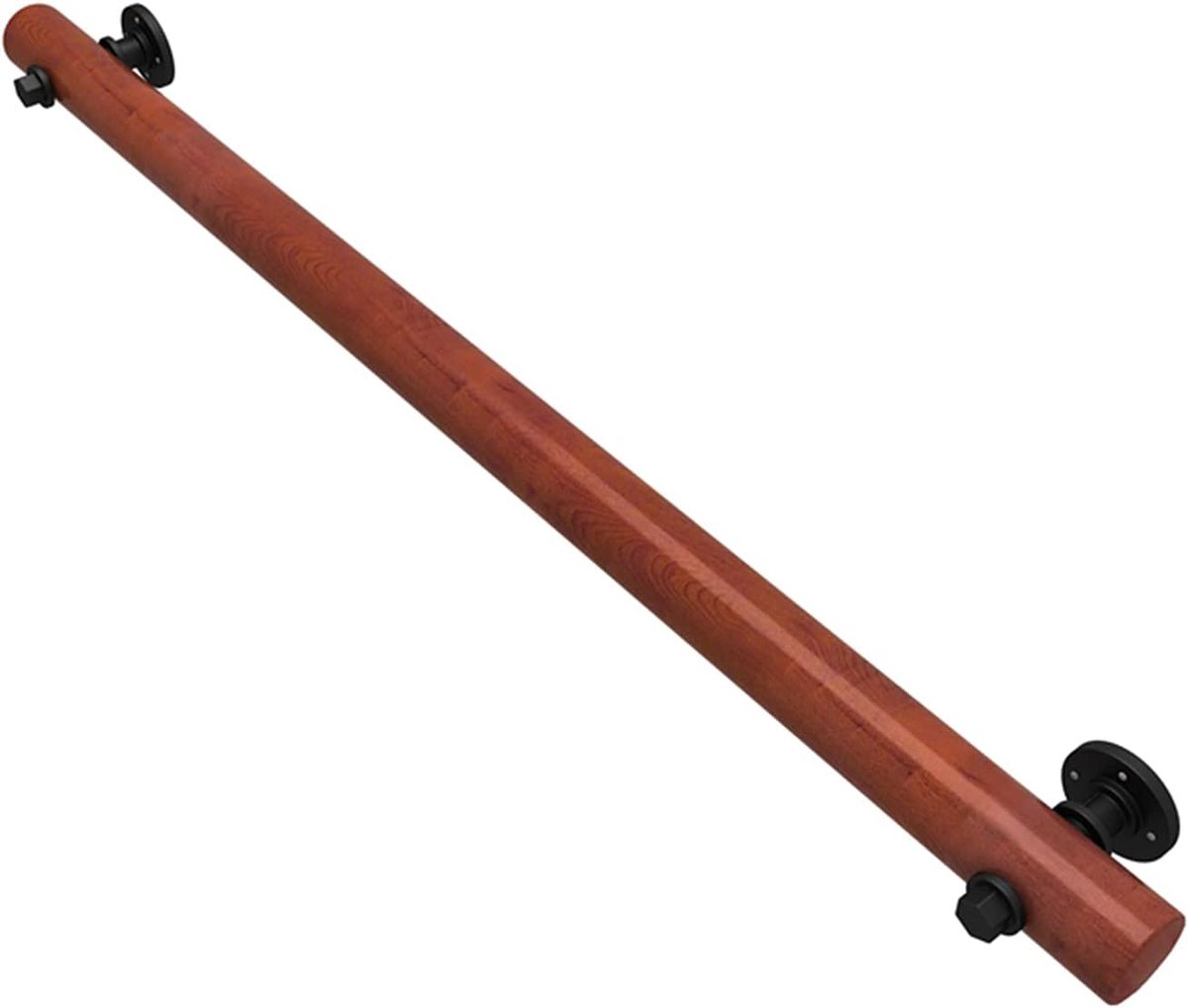 Houten Trapleuning - Muurbeugel Trap - Veiligheid Binnenshuis - Stevig Massief Hout - 30cm Lengte - Natuurlijk Hout