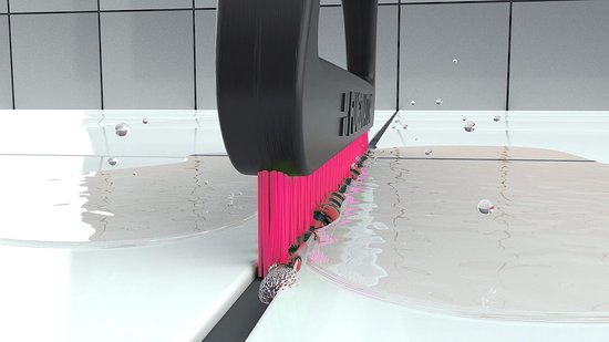 Voegenborstel Bundel - Reinigingsborstels - Badkamer Reinigen - Ergonomisch Ontwerp - 16 x 4 x 8 cm - Grijs Roze — afbeelding 5