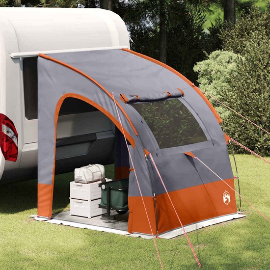 vidaXL - Achterkleptent - met - dak - Grijs - en - Oranje - 194 - x - 180 - x - 210 - cm - taft van Merkloos — afbeelding 5