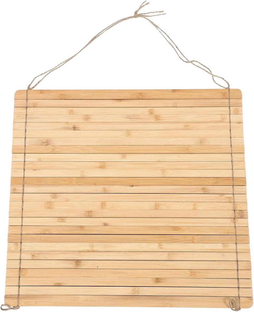 Oprolbaar Afdruiprek - Keuken Organizer - Boven Gootsteen - Ruimtebesparend Ontwerp - 45 x 44 cm - Geel