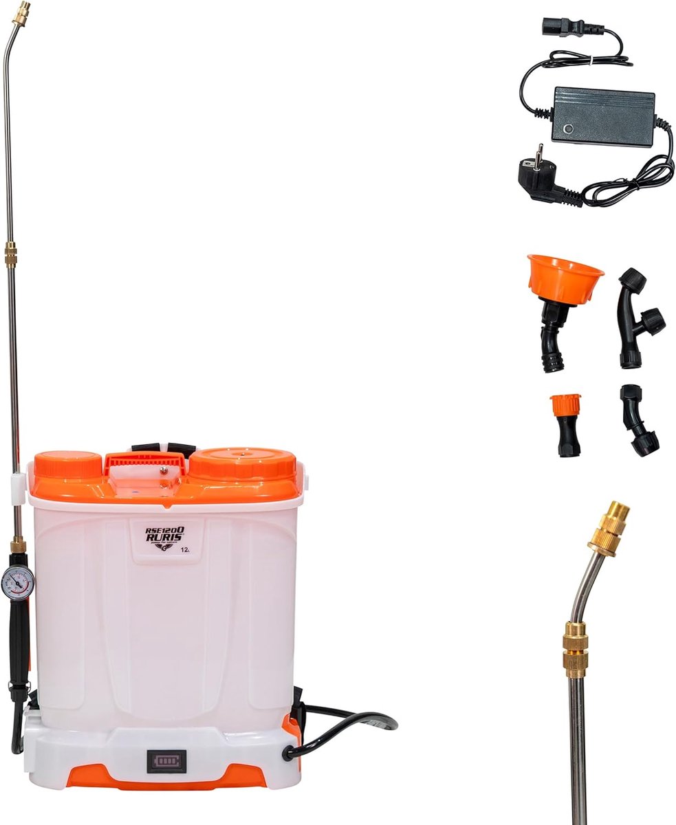 Elektrische Tuinsproeier - Accu Sproeier - Grote Oppervlakken - 4 Uur Looptijd - 12 Liter Tank