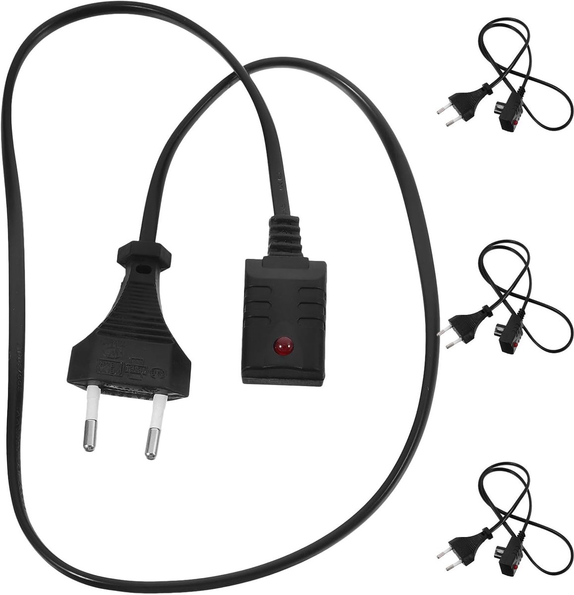 Oplaadsnoer Kruik - Vervangende Adapter - Elektrische Warmte - Snelle Warmteoverdracht - 74 cm Lengte - Zwart