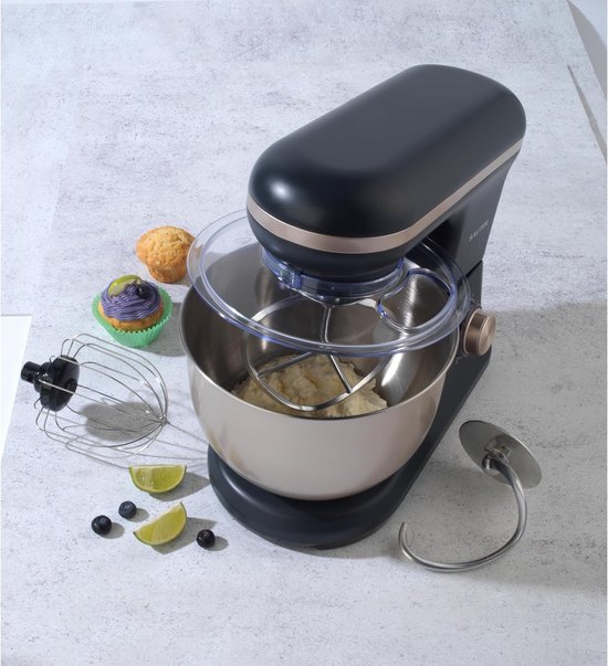 Staande Mixer - Keukenmixer Keukenapparaat - Thuis Bakken - 1200W 6 Snelheden - 5L Kom - Blauw Grijs — afbeelding 5
