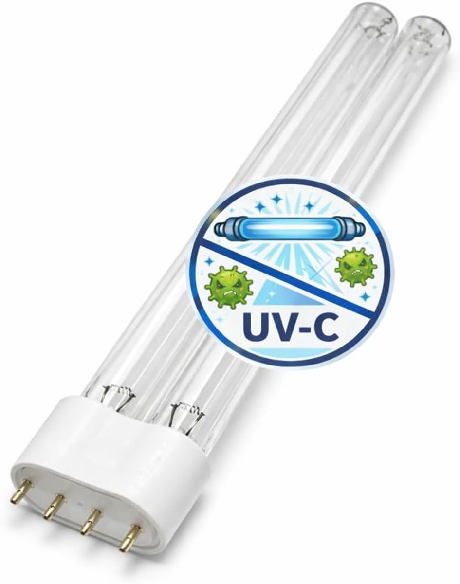 UVC PL Reservelamp - Sterilisatie Lamp - Water Zuiveren - 4 Pin Sokkel - 22.5cm Lengte