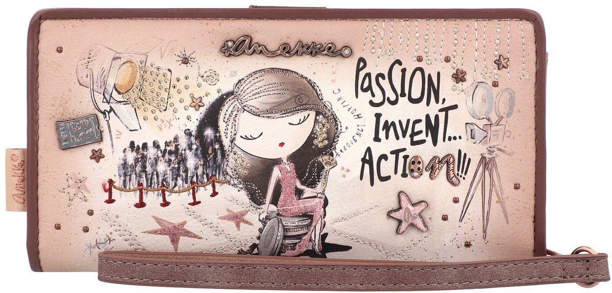 Anekke Portemonnee Hollywood RFID Wallet Multicolor Veelkleurig