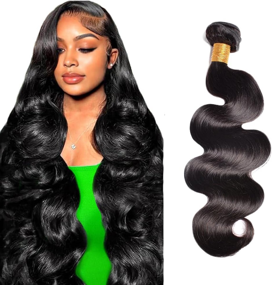 Natuurlijk Zwart Menselijk Haar Bundel Body Wave 30 Inch Ongerepte Kwaliteit