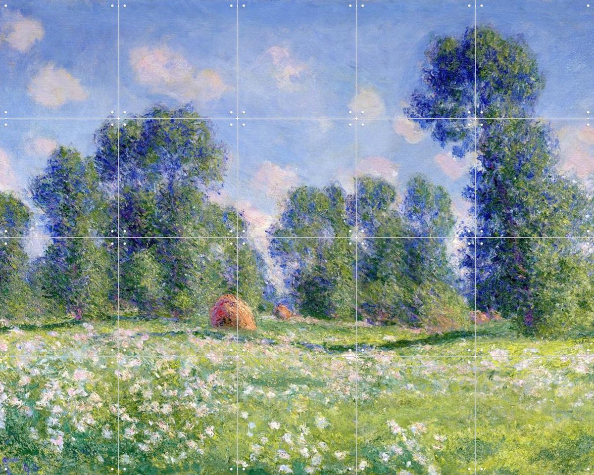 IXXI Effect of Spring - Giverny, Claude Monet & Bridgeman Images - 100 x 80 cm - Gratis ophangtool - Grote wanddecoratie en posters - Klassiek