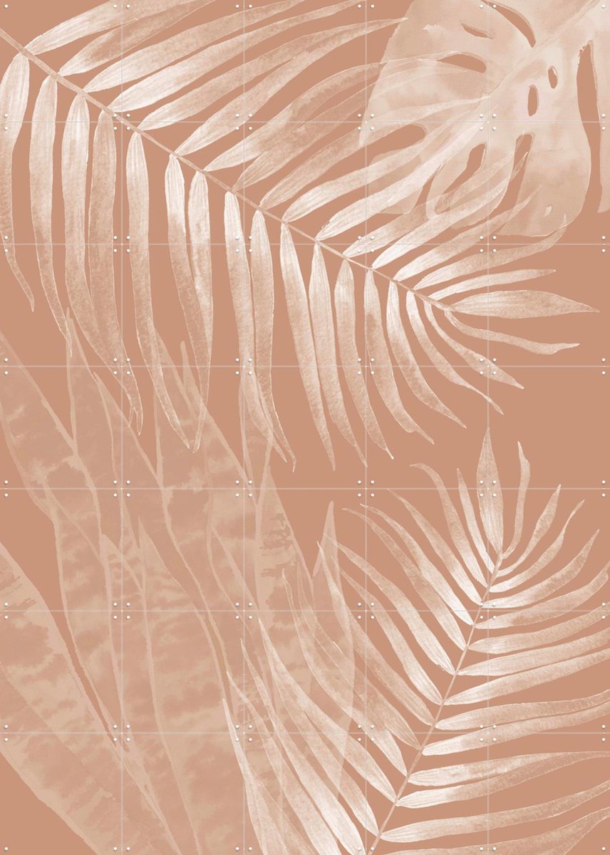 IXXI Mocha Leaves No. 1, Melloi Art & Various - 100 x 140 cm - Gratis ophangtool - Grote wanddecoratie en posters - Naturalisme, Illustraties