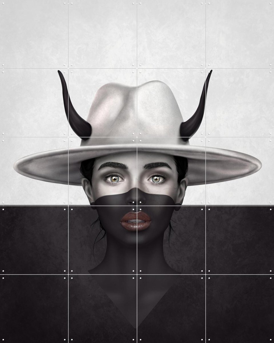 IXXI The Good The Bad, Erik Andreas - 80 x 100 cm - Gratis ophangtool - Grote wanddecoratie en posters - Illustraties, Portretten