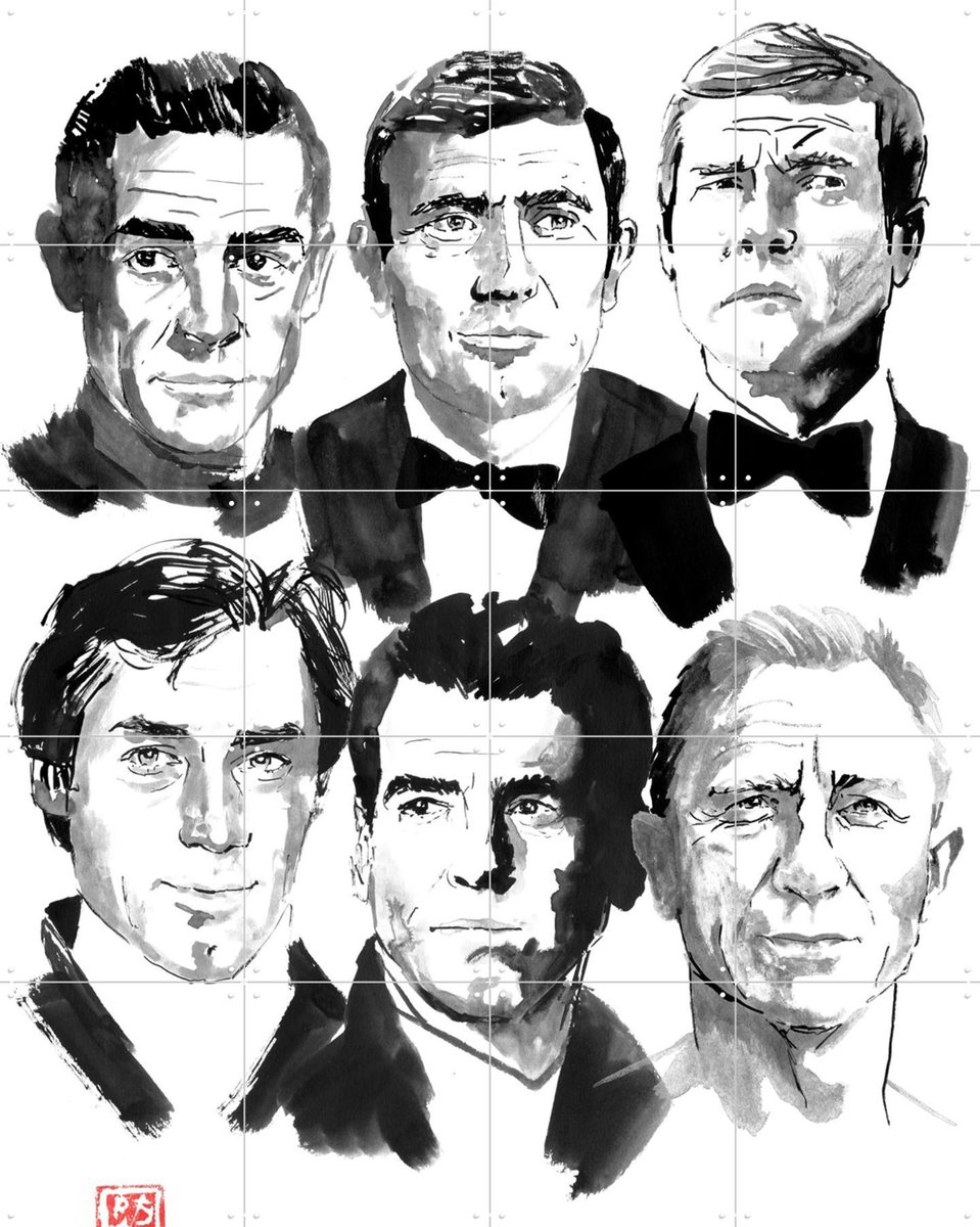 IXXI Bonds, Péchane - 80 x 100 cm - Gratis ophangtool - Grote wanddecoratie en posters - Illustraties, Mancave, Portretten, Film en TV