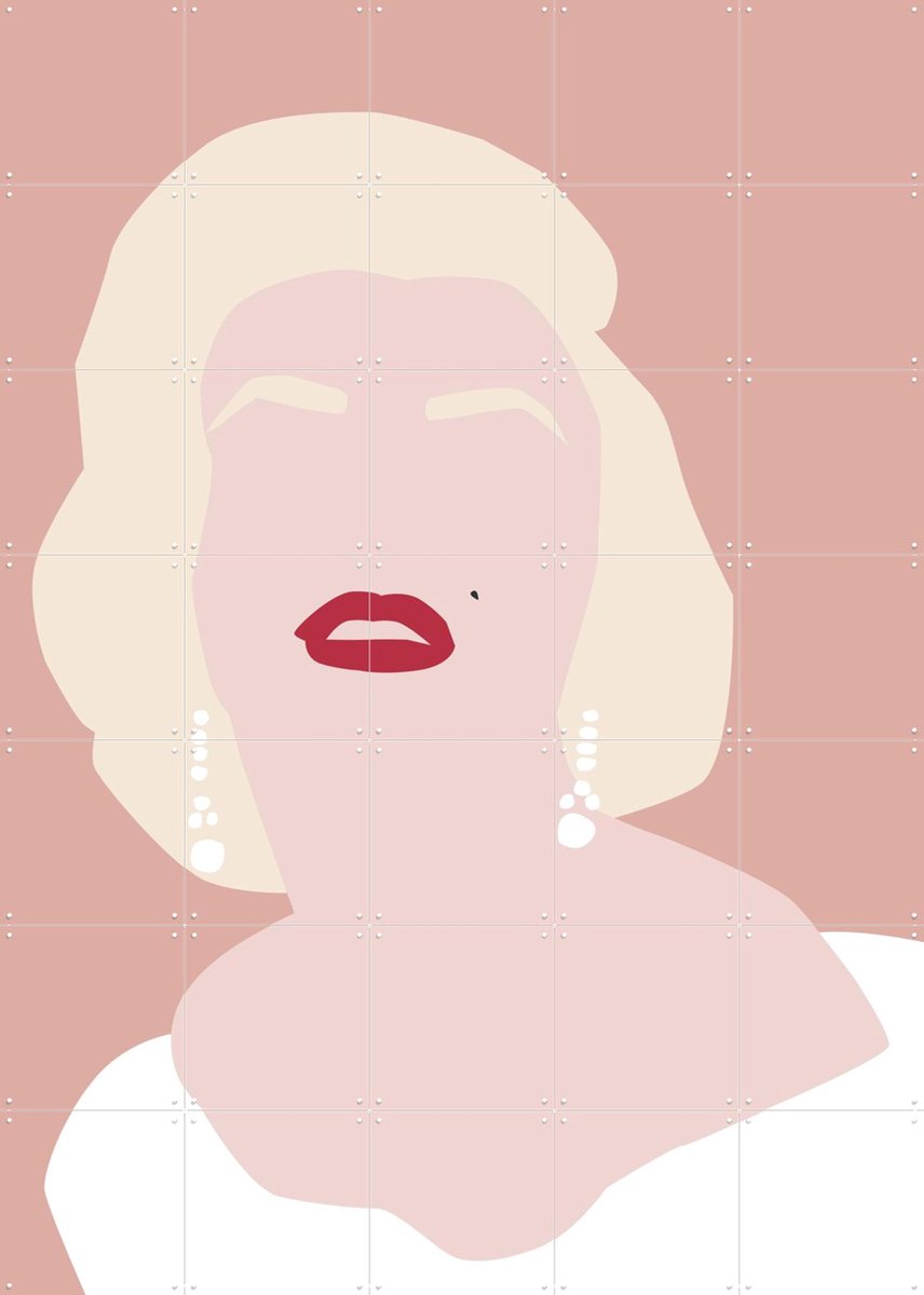 IXXI Marilyn, Helena Ravenne - 100 x 140 cm - Gratis ophangtool - Grote wanddecoratie en posters - Minimalisme, Digitale Kunst, Pop art, Grafisch