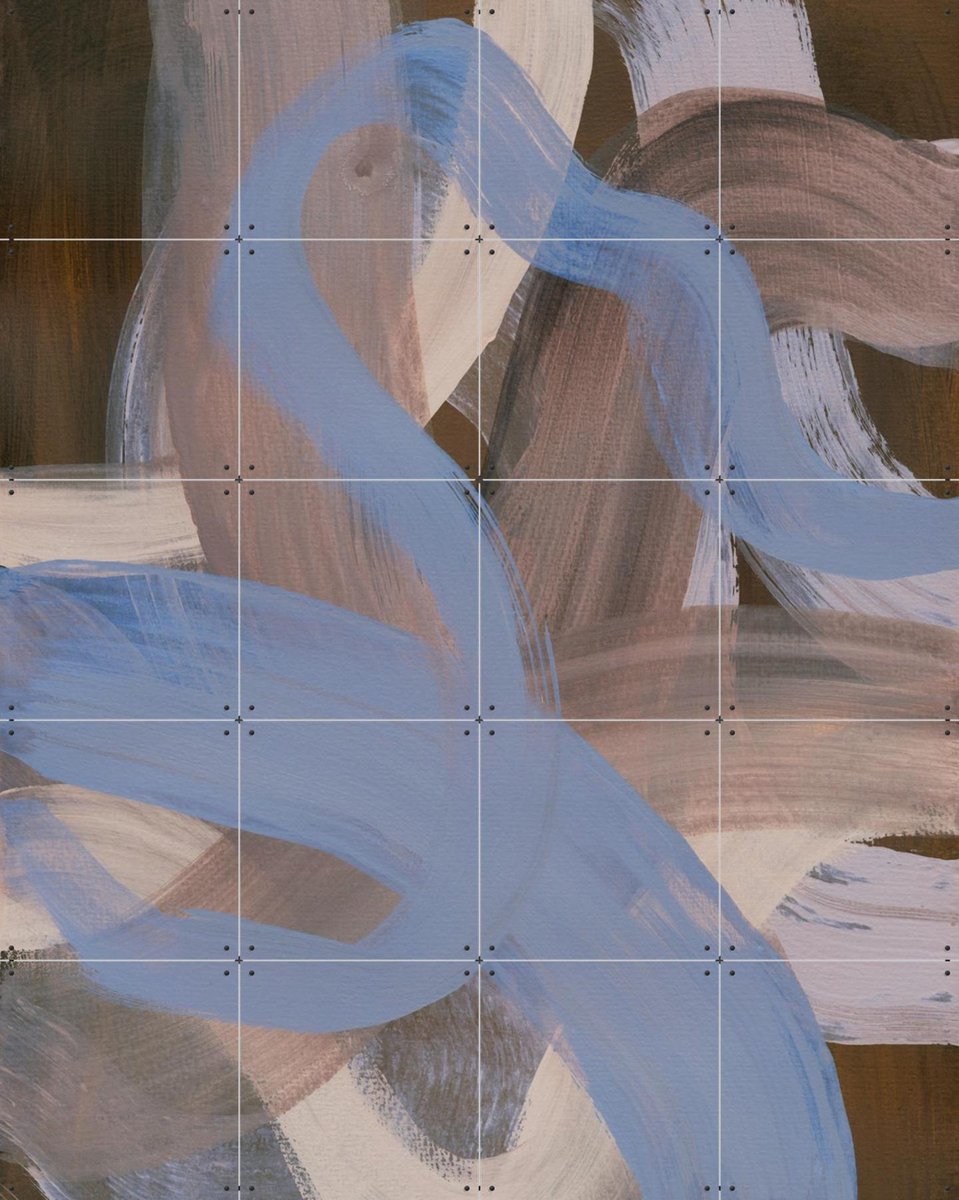 IXXI Abstract Brush Strokes 124X, Mareike Böhmer - 80 x 100 cm - Gratis ophangtool - Grote wanddecoratie en posters - Kwaststreken, Minimalisme