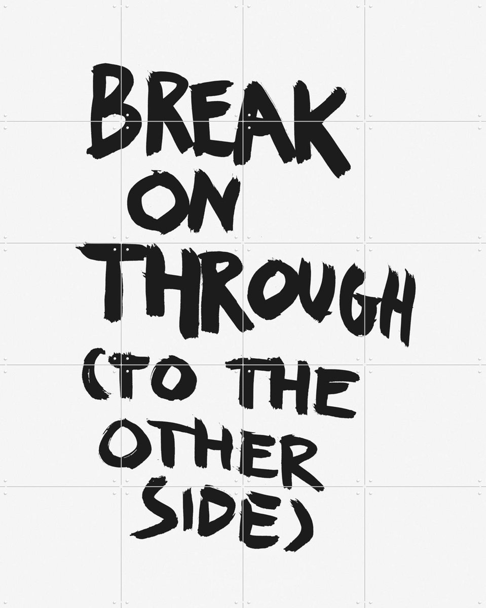 IXXI Break on through, Marcus Kraft - 80 x 100 cm - Gratis ophangtool - Grote wanddecoratie en posters - Grafisch Ontwerp, Typografie, Illustraties