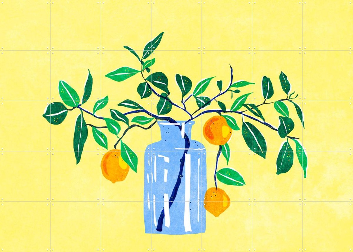 IXXI Orangetree, Raissa Oltmanns - 140 x 100 cm - Gratis ophangtool - Grote wanddecoratie en posters - Speels, Grafisch Ontwerp, Illustraties