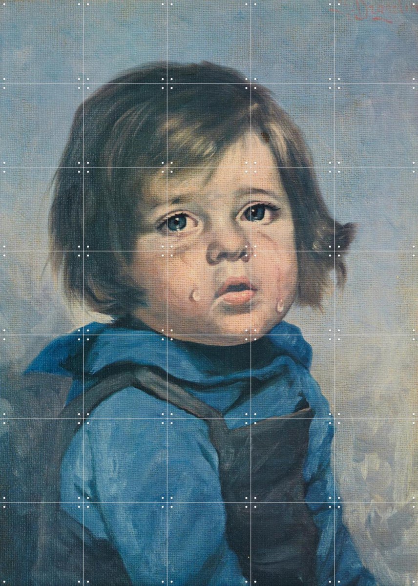 IXXI Zigeunerjongetje II, Made by IXXI - 100 x 140 cm - Gratis ophangtool - Grote wanddecoratie en posters - Vintage, Klassiek, Portretten