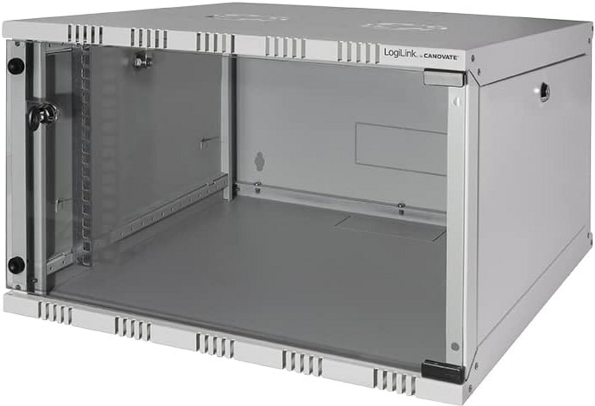 19 inch Wandkast 6HE 400mm Diepte Ongemonteerd Lichtgrijs