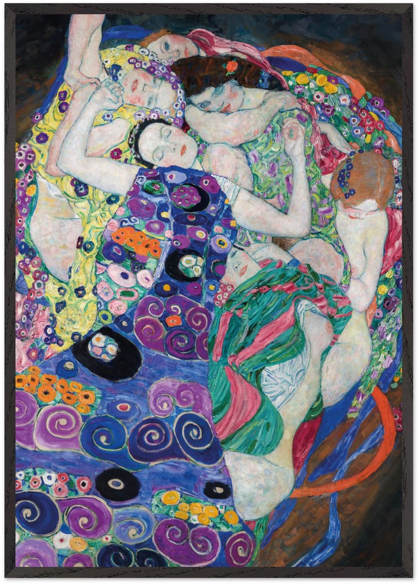 Gustav Klimt - The maiden Poster met Lijst 70x100 cm - inclusief lijst