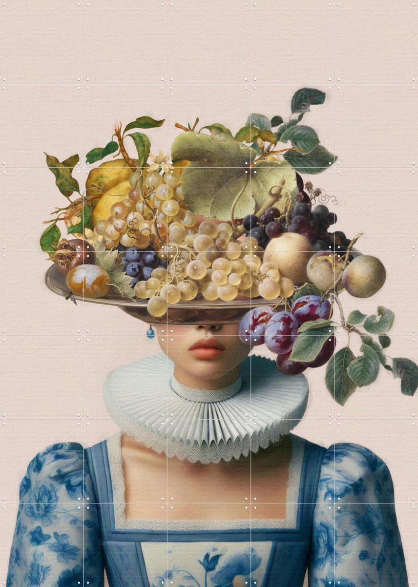 IXXI Lunch is Served, Marja van den Hurk - 100 x 140 cm - Gratis ophangtool - Grote wanddecoratie en posters - Surrealisme, Vintage, Illustraties