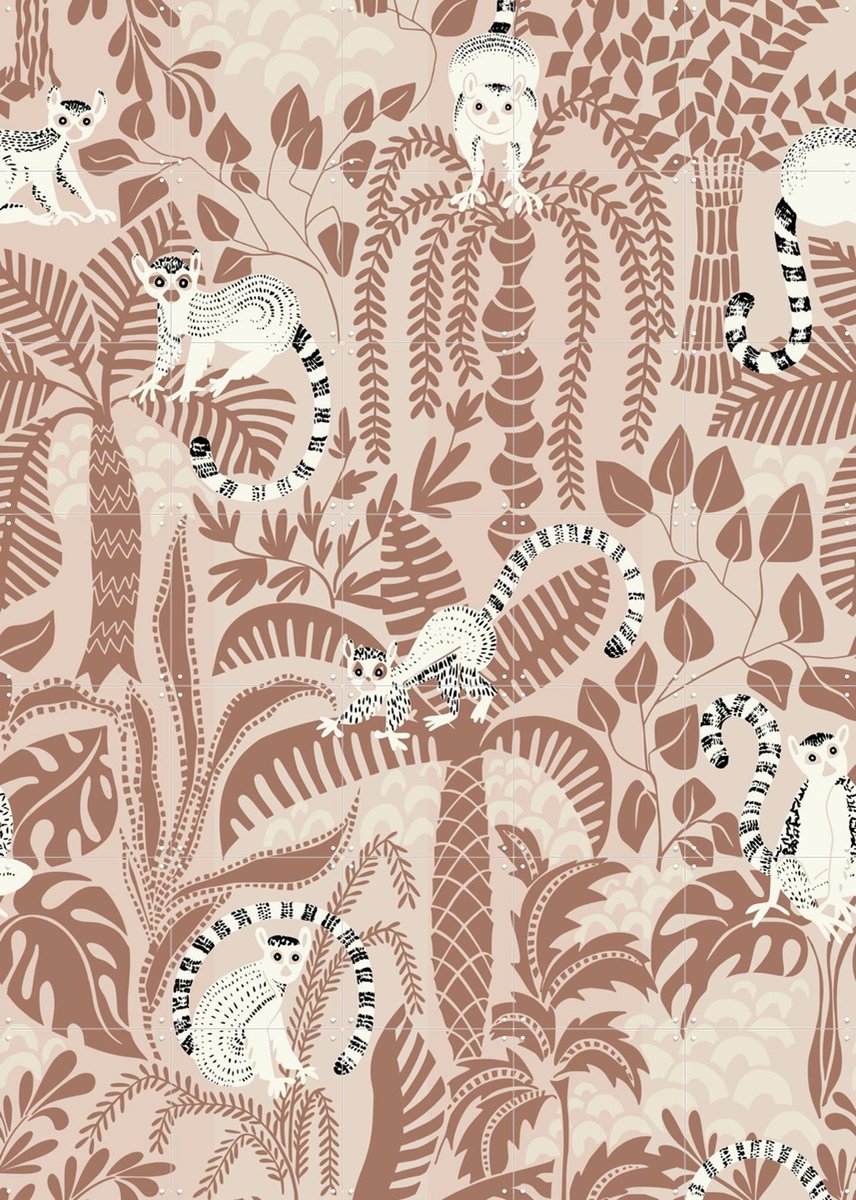 IXXI Jungle adventure, Annick & Various - 100 x 140 cm - Gratis ophangtool - Grote wanddecoratie en posters - Grafisch Ontwerp, Digitale Kunst