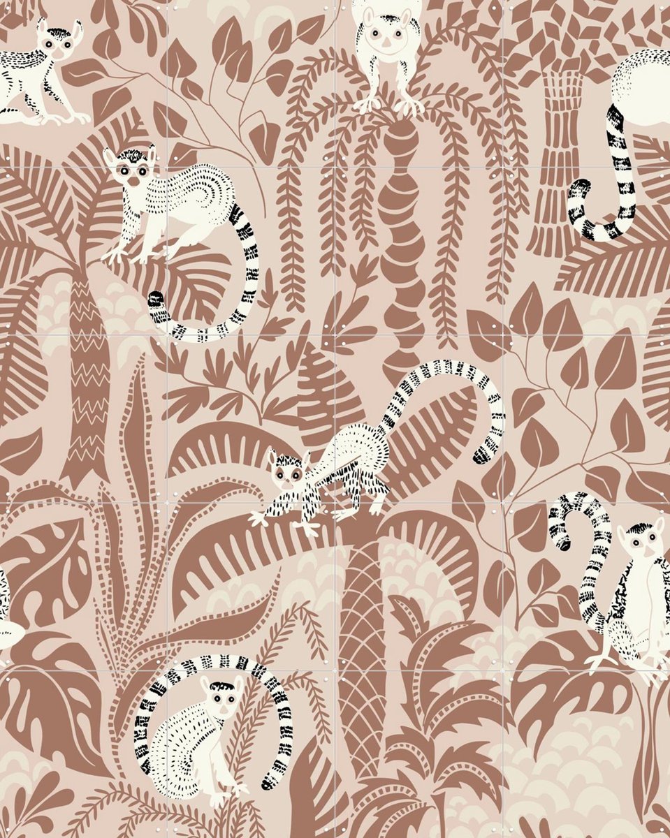IXXI Jungle adventure, Annick & Various - 80 x 100 cm - Gratis ophangtool - Grote wanddecoratie en posters - Grafisch Ontwerp, Digitale Kunst, Speels