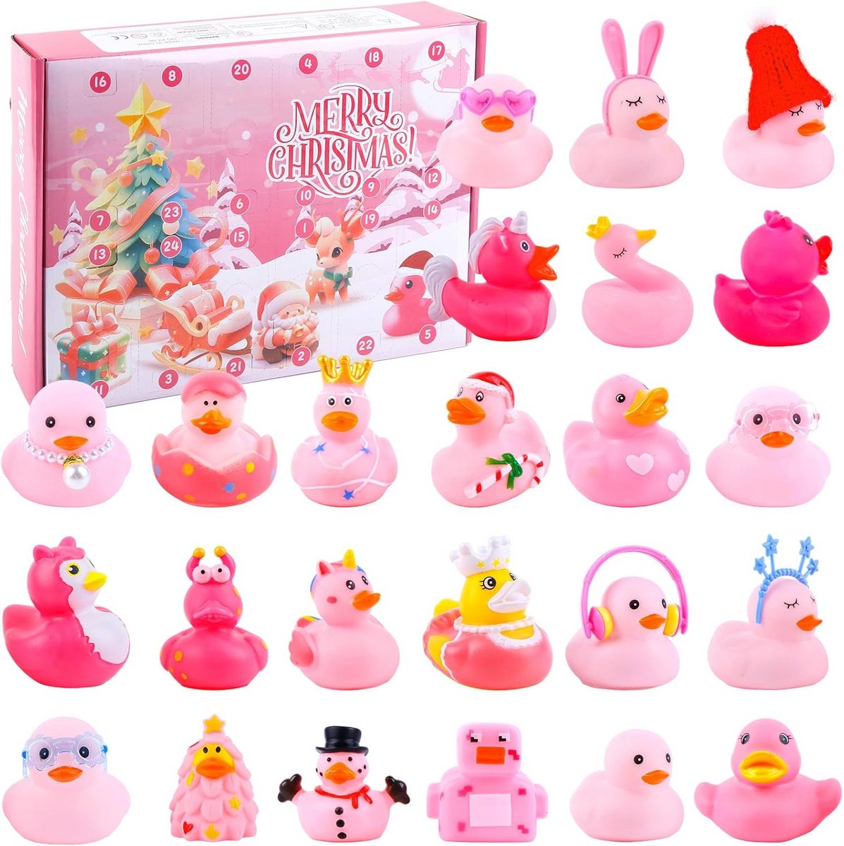 Adventskalender 2025 met eendjes voor de decemberdagen