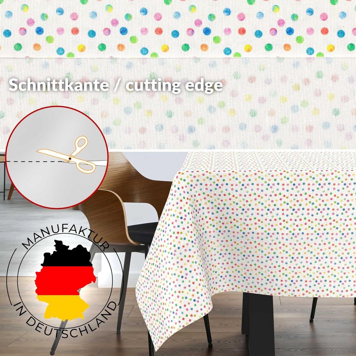Waterafstotend en Kreukvrij Tafelkleed Katoen/Polyester voor Binnen en Buiten