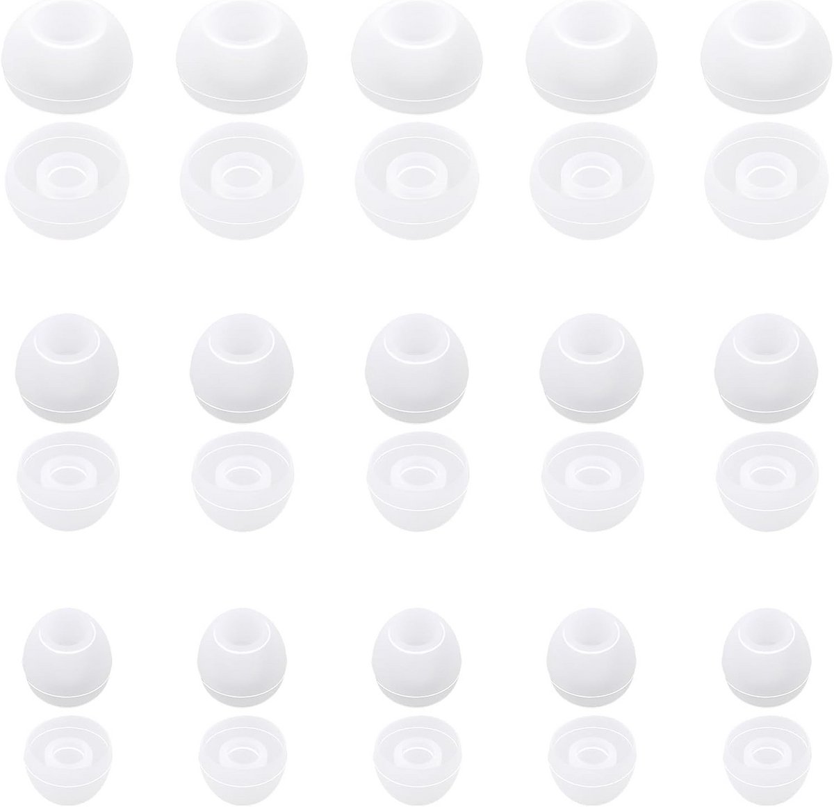 30 Stuks Vervangende Oordopjes Siliconen voor Hoofdtelefoon Oorkussens S/M/L