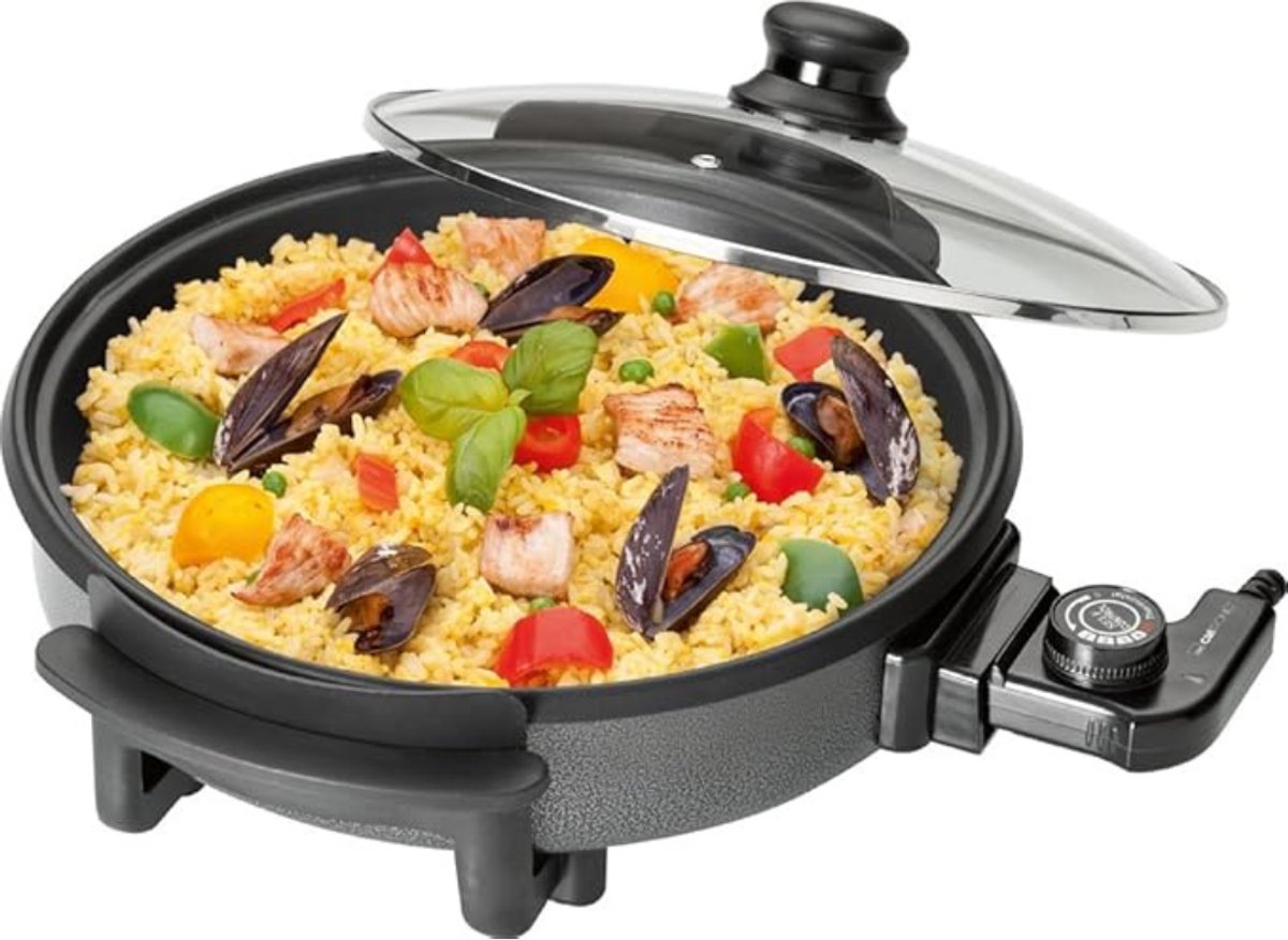 REN® Partypan -Airfryer -Hapjespan - makkelijke schoon te maken - diameter 32 cm - Zwart - 40cm x 38cm x 16cm