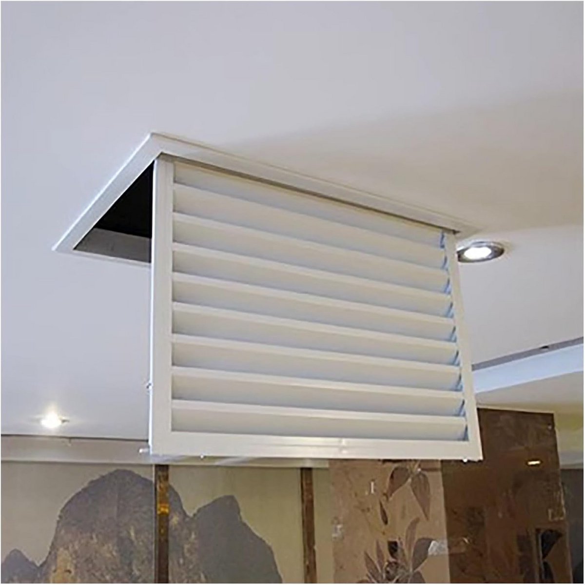 Vierkant Ventilatierooster Wit Uitblaasrooster voor Plafond en Wand