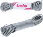 Sorbo Waslijndraad met Staalkern - Kunststof - Flexibel - 20 Meter - 1 Stuk