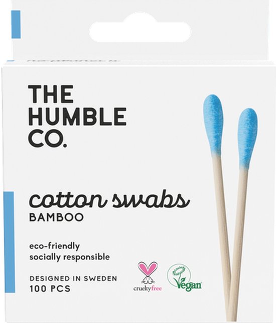Foto: Bamboe wattenstaafjes humble co blauw