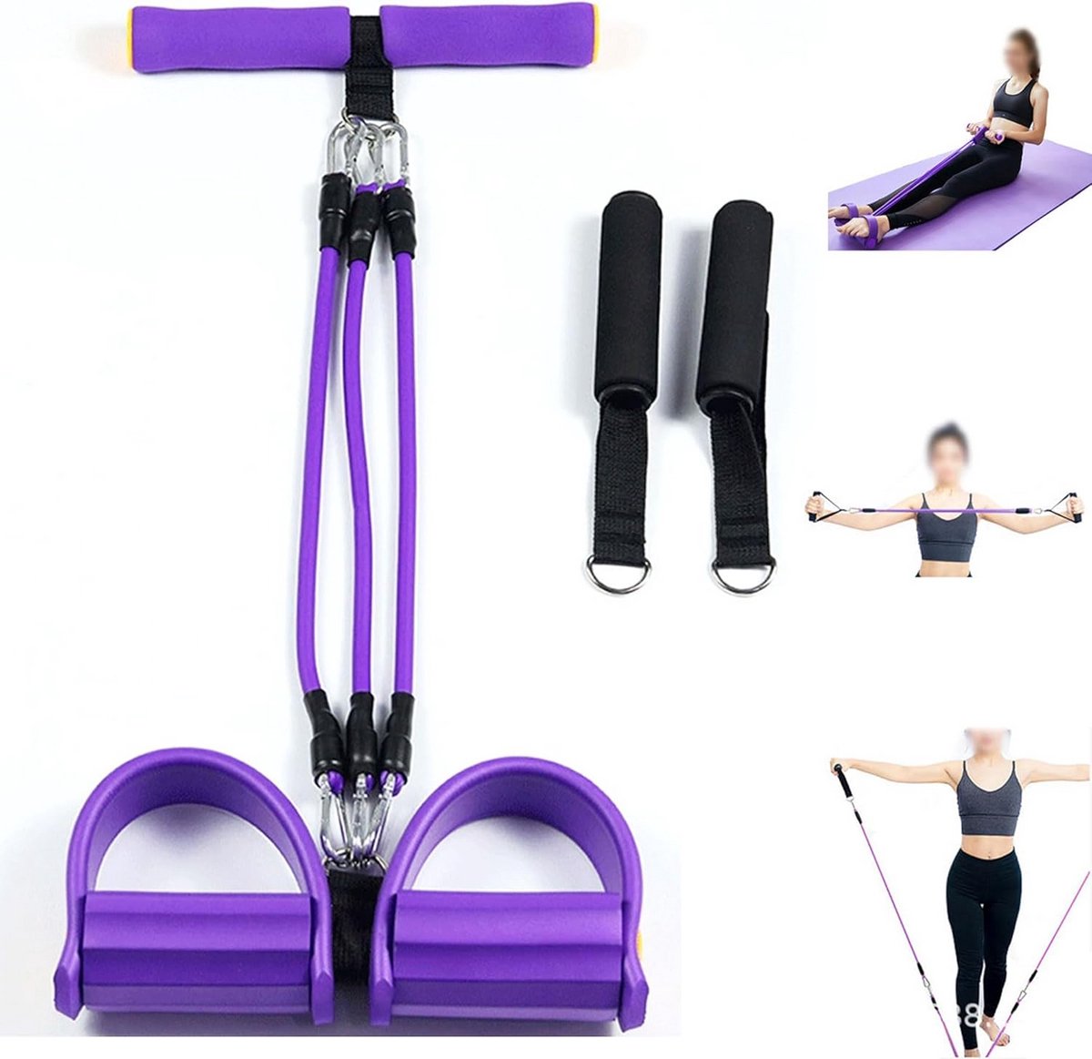 Multifunctionele Buikspiertrainer met Weerstandsbanden voor Full Body Workout