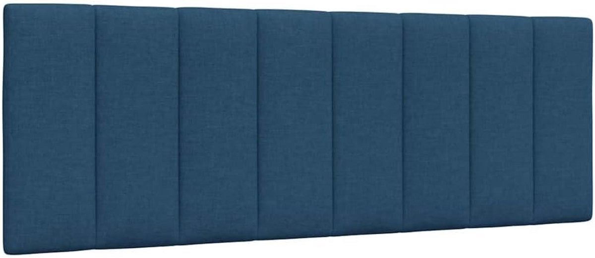 Hoofdbordkussen voor Bed 140 cm Stof Blauw