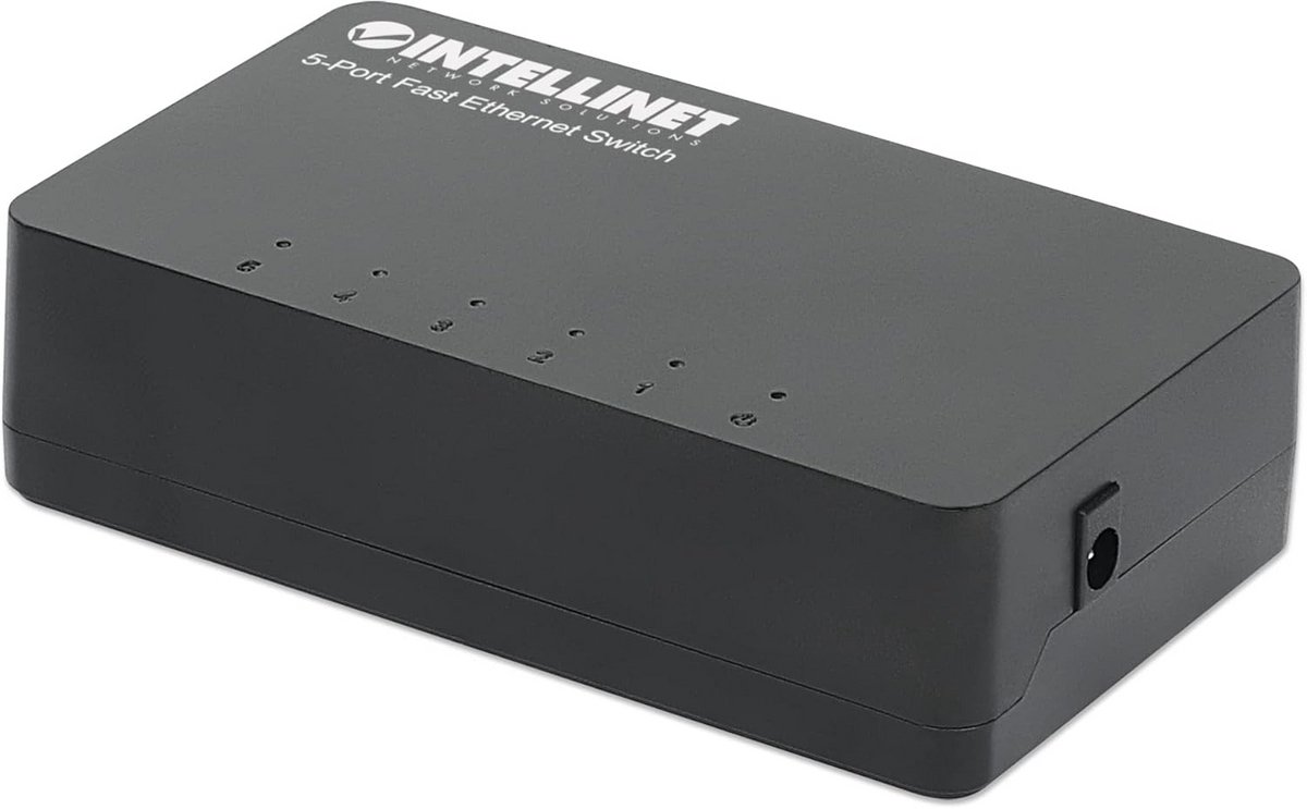 Desktop 5-Poorts Fast Ethernet Switch Zwart voor Thuis en Kantoor