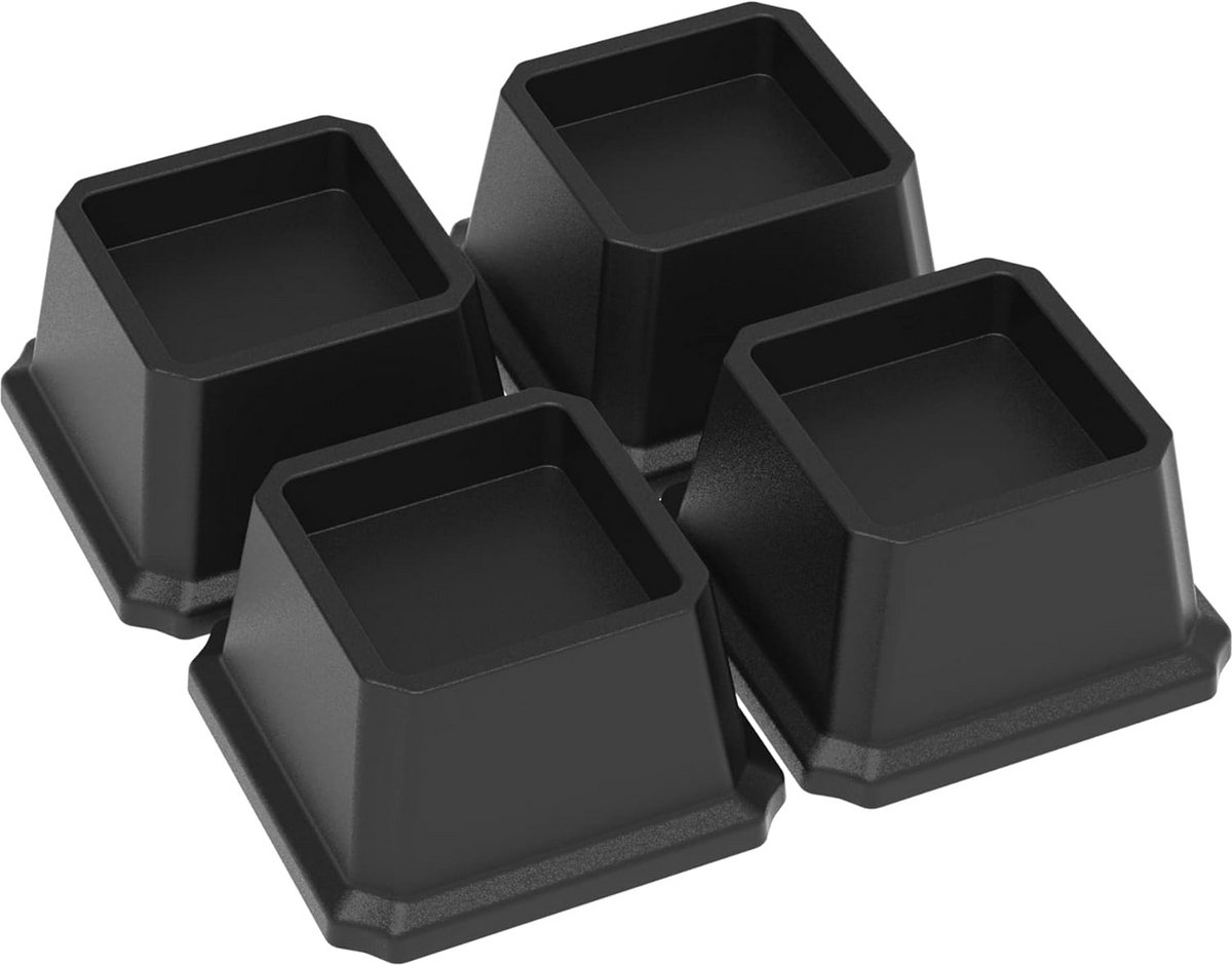 Stevige Meubelhoogteverstellers 5 cm - Set van 4 Zwarte Bedverhogers