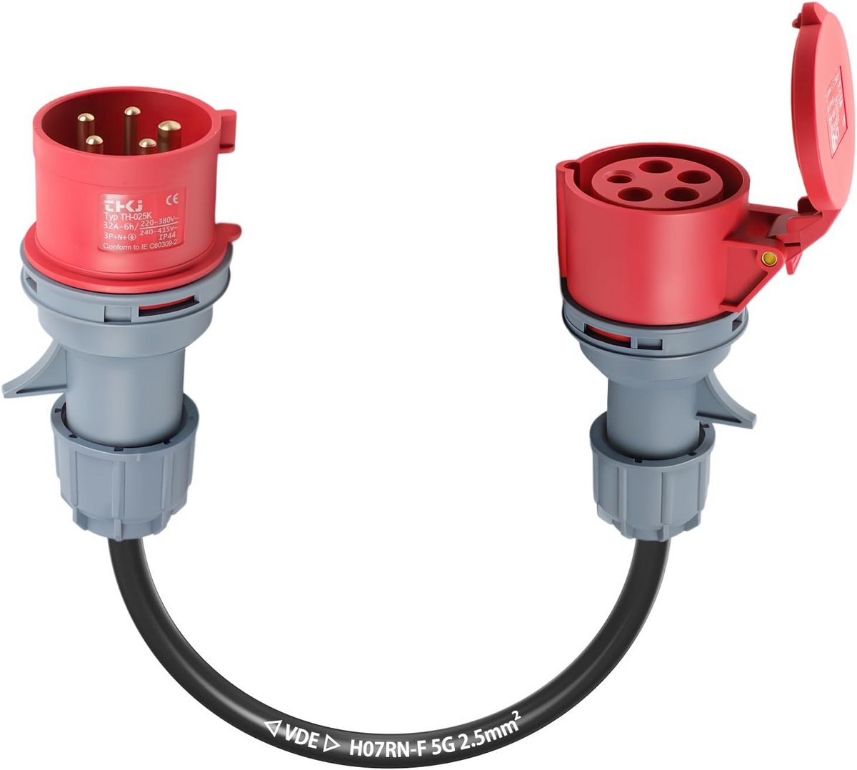 CEE Adapterkabel 32A naar 16A voor Professioneel Gebruik IP44