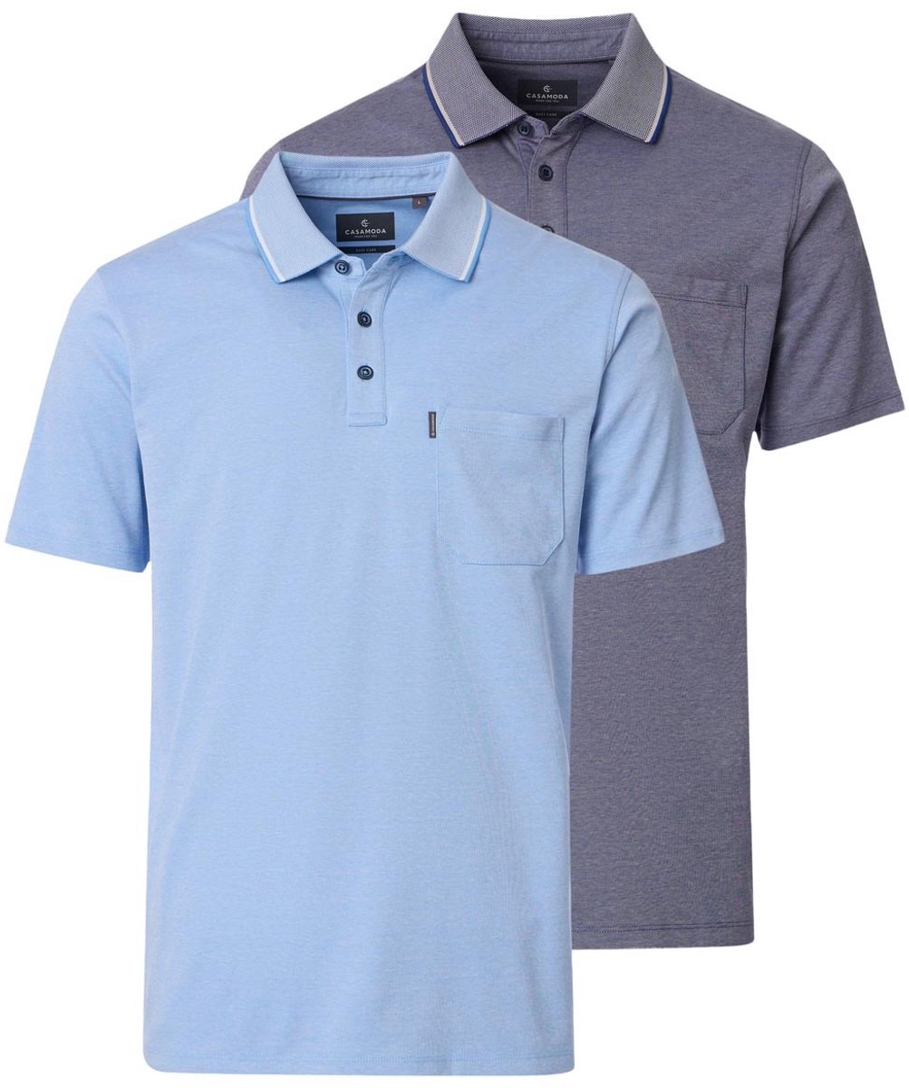 CASAMODA Heren poloshirt 2 pack Basic