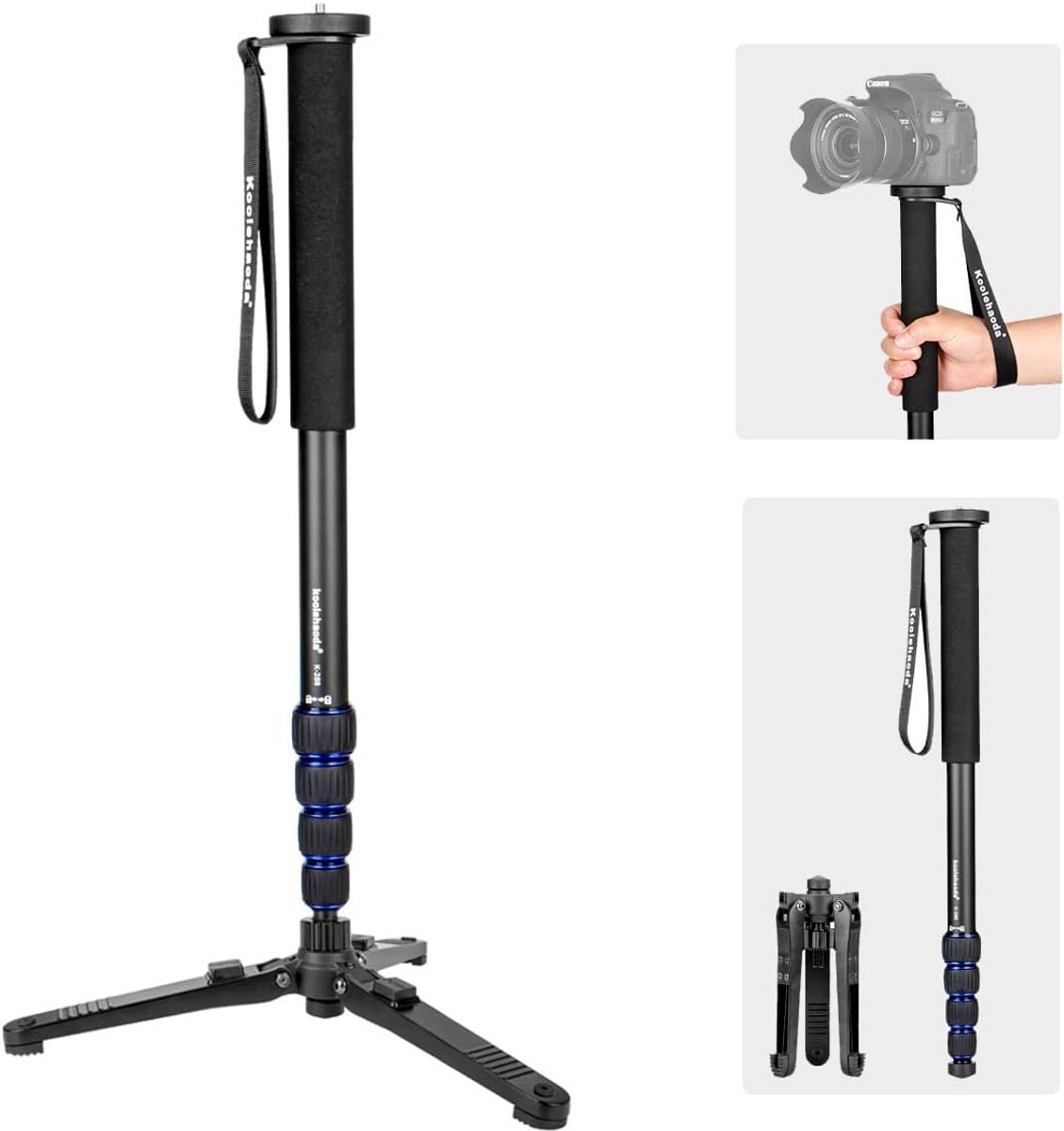 Uitschuifbare Monopod voor Camera's en Camcorders met Verstelbare Statiefbasis