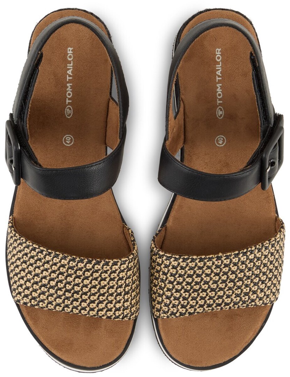 Tom Tailor - Sandalen met sleehak - Maat 41 - black