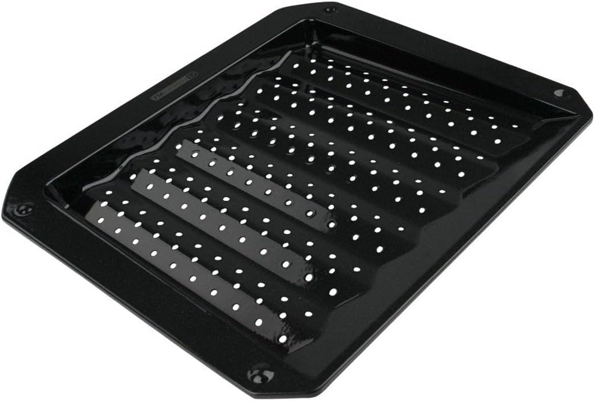 Geëmailleerde Grillplaat met Gaten voor Barbecue en Oven - 38x33 cm